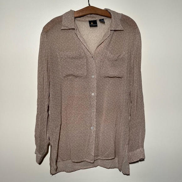 Vintage Liz Sport Floral Rayon Semi Sheer Button Down - Picture 1 of 10